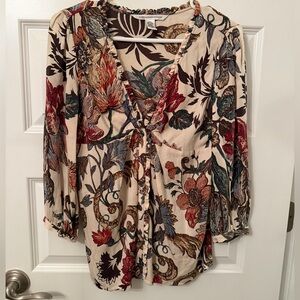 Diane Von Furstenberg Multicolor Floral Blouse